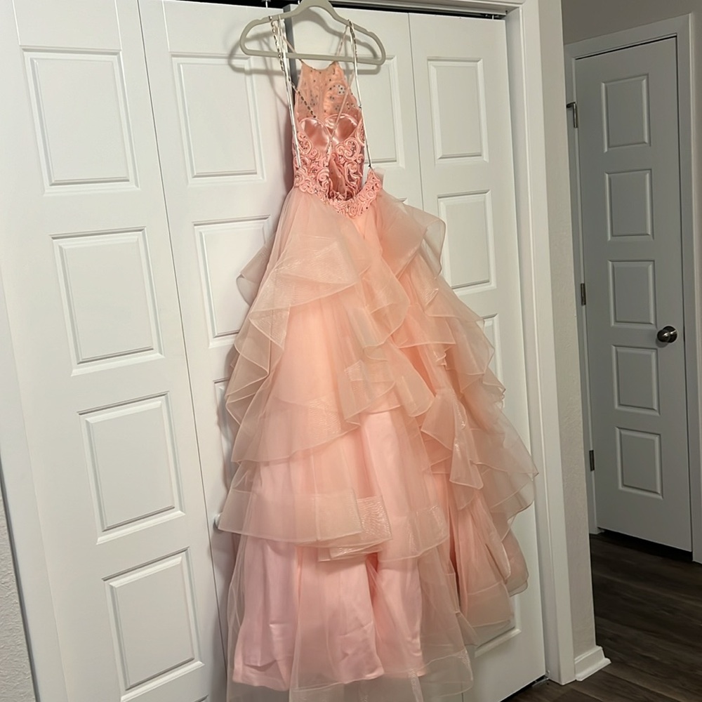 Eli Wilde Pink 2 Piece Ball Gown, Size 4 - Picture 5 of 6